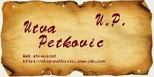 Utva Petković vizit kartica